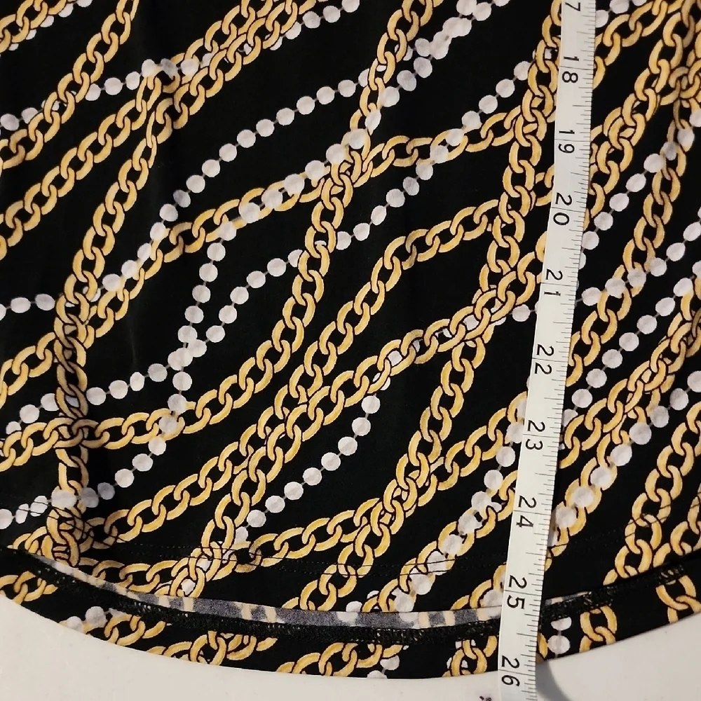 Michael Kors Black and Gold Size Small Blouse